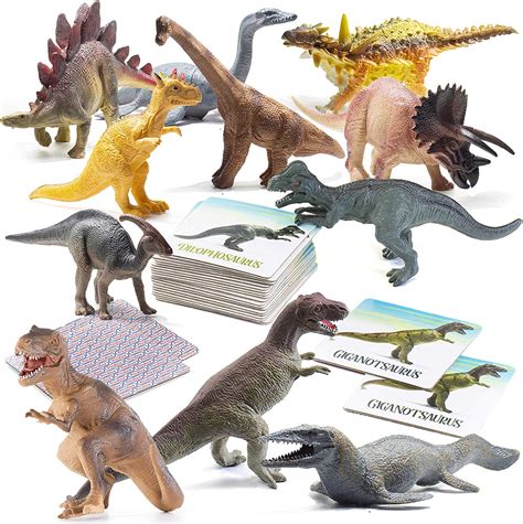 Prextex Dinosaurs And Memory Card Game Montessori Dinosaur Toys For