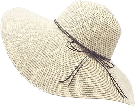 Womens Floppy Straw Hat Wide Brim Foldable Beach Cap Sun Hat For Women Upf 50 At Amazon Womens