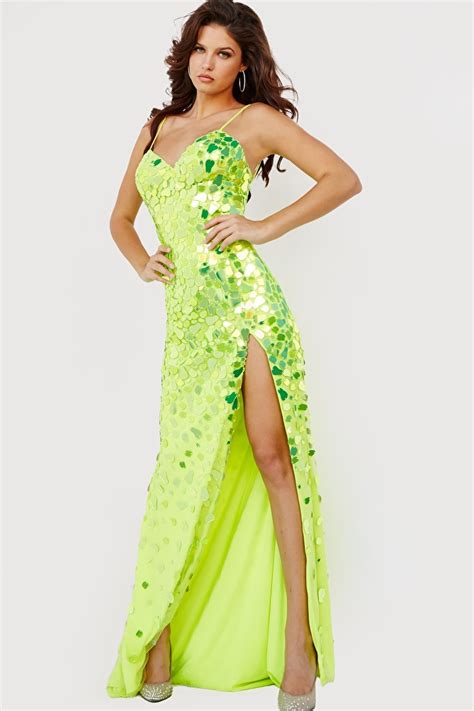 Jovani Dress 06653 Neon Cut Glass Prom Dress