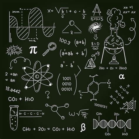 Free Vector Drawn Scientific Formulas On Chalkboard