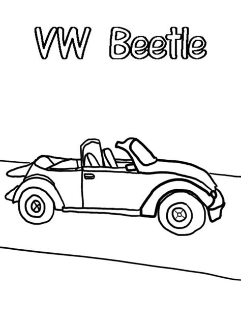 Convertible Vw Beetle Car Coloring Pages Best Place To Color