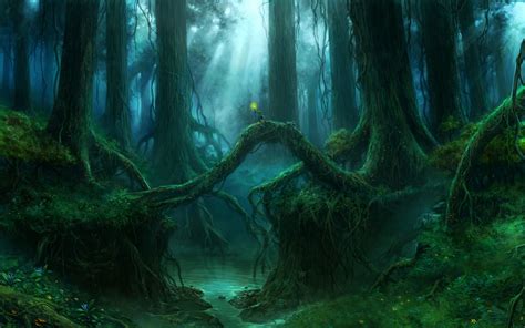 Gothic Forest Gothic Forest Trees Fantasy River Mood Wallpaper