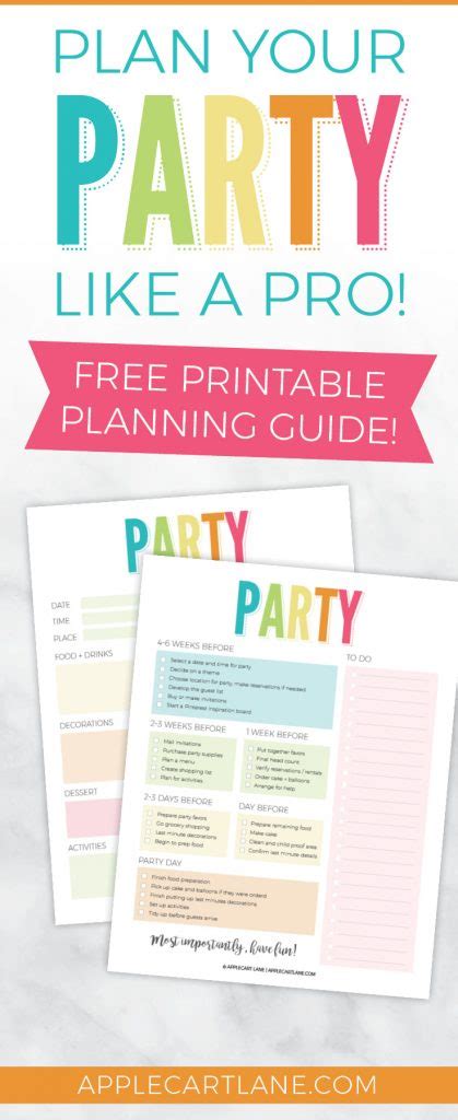 Party Planning Printable Plan A Pinterest Worthy Party Applecart Lane