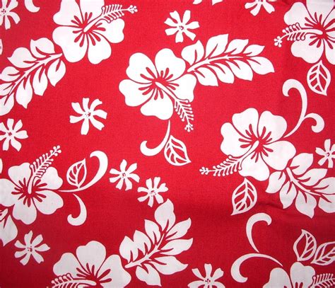 Hawaiian Fabric Baby Hibiscus Fabric In Red 12 Yard By Sweetkapua