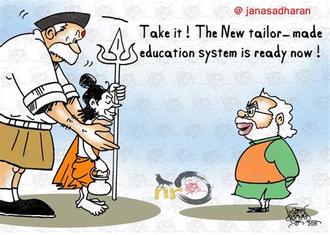 Saffronization Of Indian Education System Cartoonist Nituparna Rajbongshi