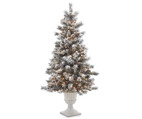 Winter Wonder Lane 5 Comet Flocked Artificial Christmas Urn Tree With