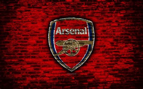 Pngkit selects 36 hd arsenal logo png images for free download. Download wallpapers Arsenal FC, logo, red brick wall ...