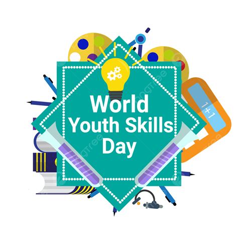 World Youth Skills Day Holiday In 15 July With Green And White Border