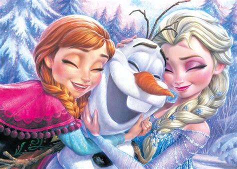 Anna Elsa And Olaf Frozen Photo 39434502 Fanpop