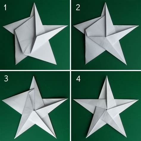 Folding 5 Pointed Origami Star Christmas Ornaments Christmas Origami