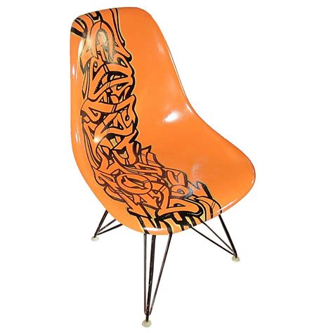 Vintage Eames Chair For Herman Miller Reimagined By Graffiti Artist