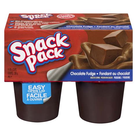 Snack Pack Pudding Chocolate Fudge 4 Cups X 99 G 396 G Powells