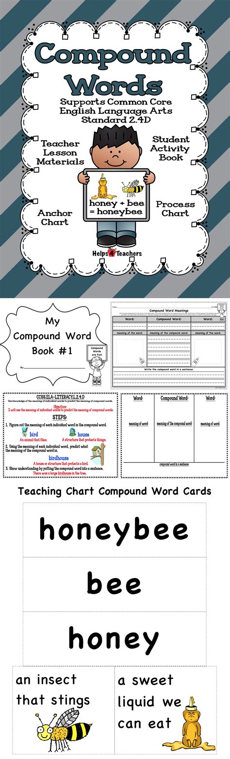 Everything Needed To Teach Compound Words Supports Ela Common Core