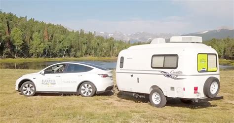 This Video Shows A Tesla Model Ys Battery Tested By Towing A Camper