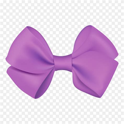 Realistic Purple Bow Template For Design On Transparent Background Png