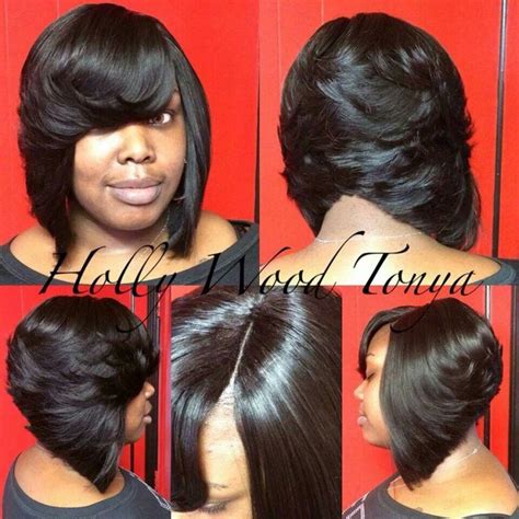 7 Feathered Pictures Bob Hairstyle Beautiful African American