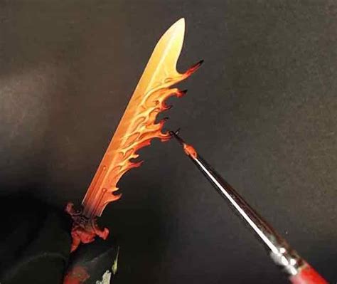 3 Easy Steps To Painting Your Very Own Flaming Sword