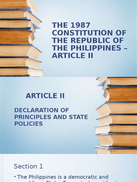 The Principles And Policies Of The 1987 Philippine Constitution A Summary Of The Declaration Of