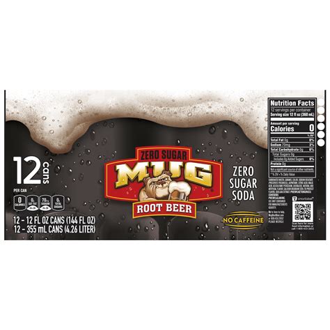 Mug Root Beer Zero Sugar Soda Smartlabel