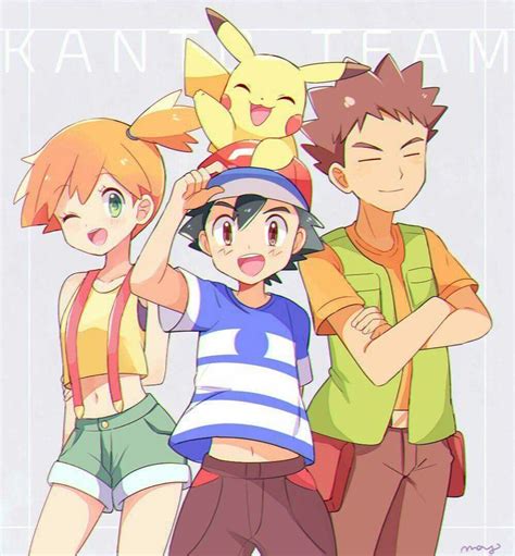 Satoshi Kasumi Y Takeshi Brock Pokemon Pokemon Ash And Misty Pokemon