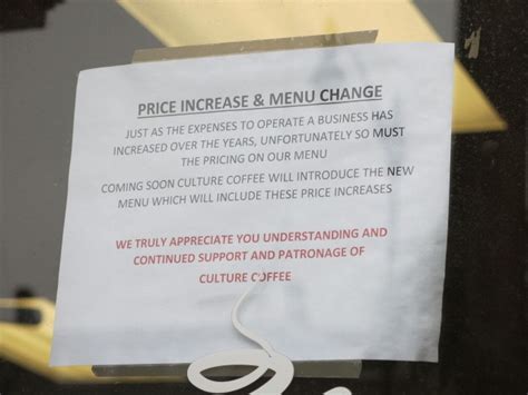 Price Increase And Menu Change Coming To Culture Coffee Popville