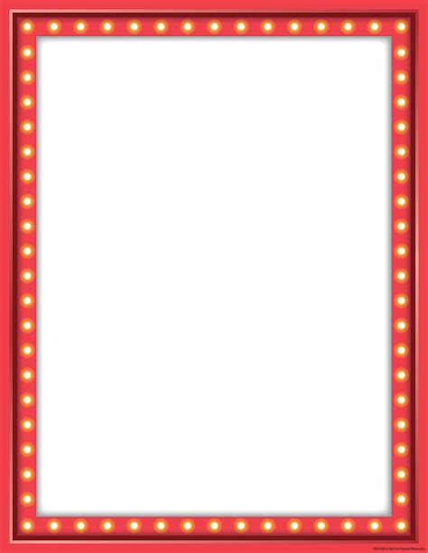 Marquee Blank Chart Scrapbook Frame Borders For Paper Classroom Charts