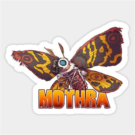 Mothra Godzilla Sticker Teepublic