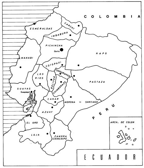 Mapa De Ecuador Y Sus Provincias Para Colorear Printable Online