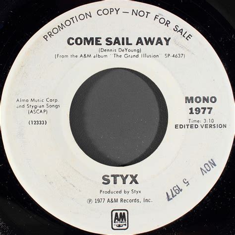 Styx Come Sail Away 1977 Vinyl Discogs