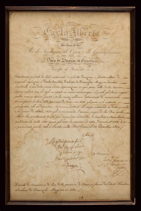 A Decree Signed By King Charles Albert Of Sardinia 1832 Militaria
