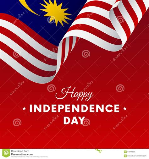 Malaysia national celebration poster vector template design illustration. Banner Or Poster Of Malaysia Independence Day Celebration ...