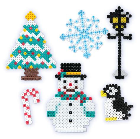 Perler Beads Fused Bead Kit Snowman Basteln Bügelperlen Basteln