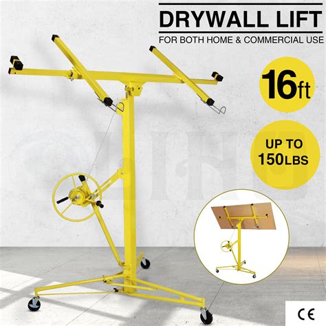 Vosson drywall lift 11′ panel hoist jack lifter drywall ceiling lift. Drywall Lift 16' 19' Panel Hoist Jack Rolling Caster ...