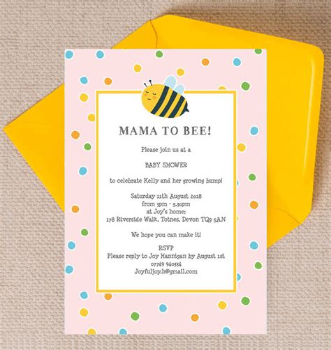 This baby shower is going to be cute as can bee. Bumble Bees Baby Shower Invitation - Pink from £0.80 each