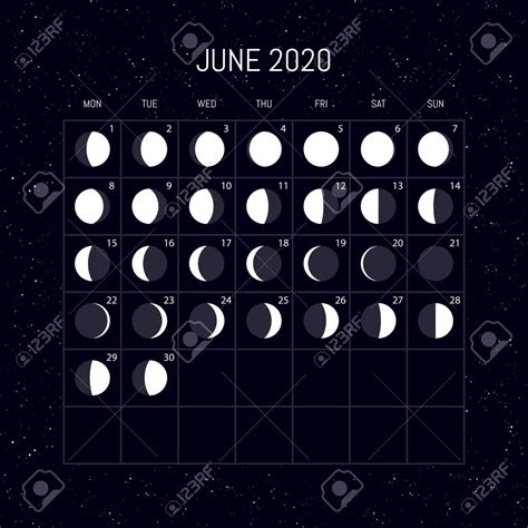 Calendar 2020 With Moon Phases Calendar Printables Free Templates