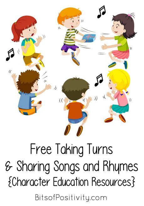 Free Taking Turns And Sharing Songs And Rhymes Character Education