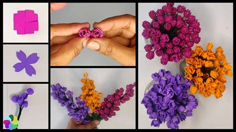 2 Easy Techniques For Making Flowers Diy Flower Making From Foam