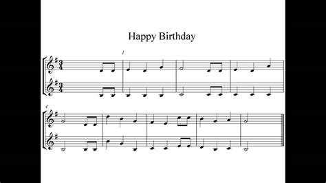 Happy Birthday Easy Clarinet Sheet Music With Letters Happy Birthday