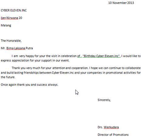 Contoh personal letter untuk pacar. Contoh Surat Dalam Bahasa Inggris Singkat