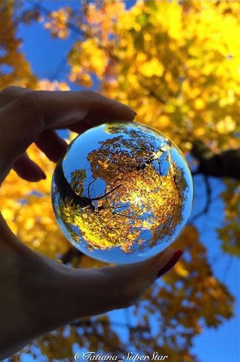Glass Bubble Reflection Yellow With Images Bubbles Photography Crystal Photography