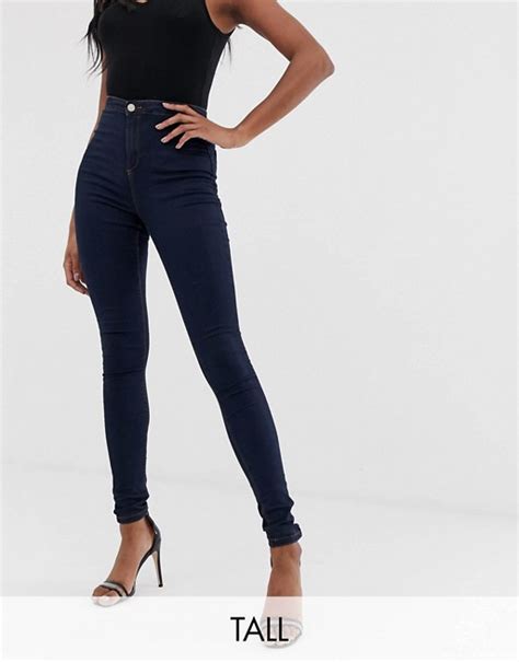 Missguided Tall Vice High Waisted Super Stretch Skinny Jean In Blue Asos