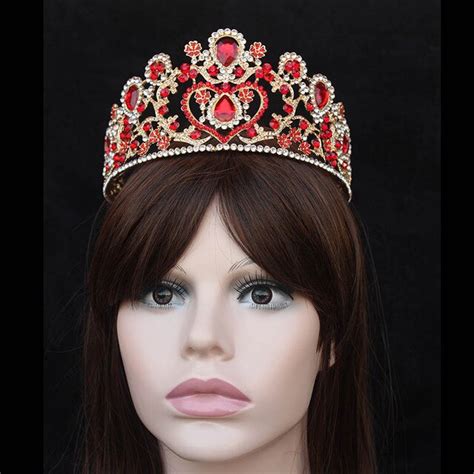 Beauty Baroque Crystal Rhinestone Bride Crown Tiaras Queen Princess