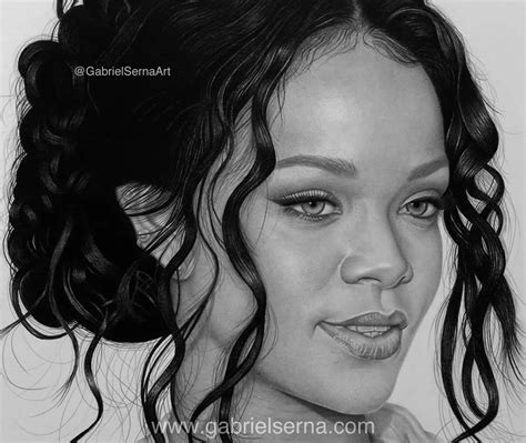 Pencil Drawing Rihanna