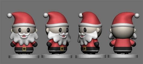 3d Printed Santa Claus Cute Chibi By Luizhtm Pinshape