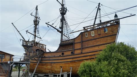 Replica Of Magellans Sailboat The Was The First To Circle The Globe