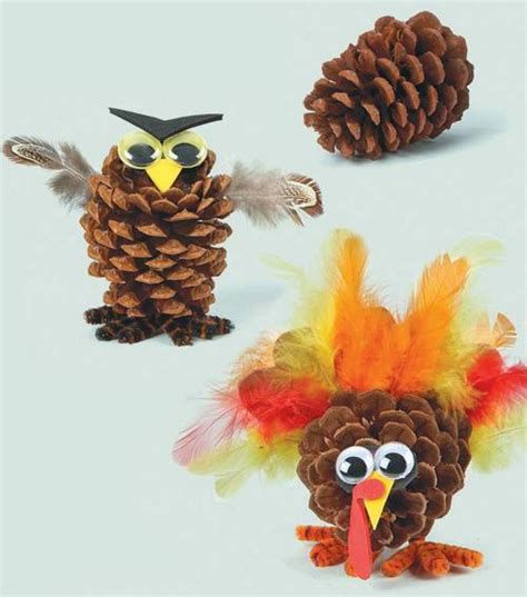 Pine Cone Critters Thanksgiving Crafts Thanksgiving Crafts For Kids