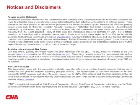 CNA Financial Corporation 2022 Q2 - Results - Earnings Call