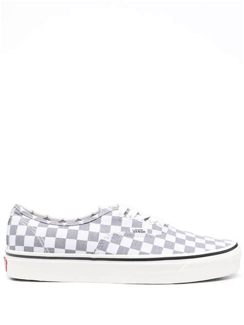 Vans Authentic Checkerboard Print Sneakers Farfetch