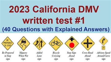California DMV Written Test 2023 (40 Questions with Explained Answers
