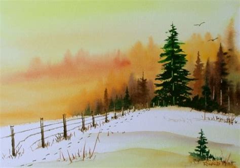 Simple Winter Landscape Paintings 1000 Images About